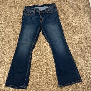 Dark blue jeans boot cut